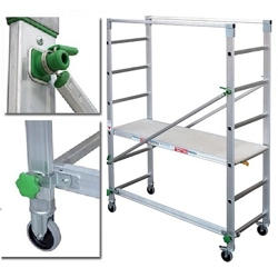 vendita online Trabattello estro piano di lavoro in legno altezza lavoro 2,84 mt. Trabattelli in alluminio Facal